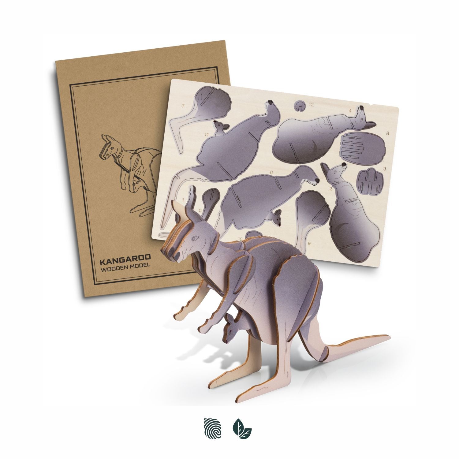 BRANDCRAFT Kangaroo Wooden Model - Simply Merchandise