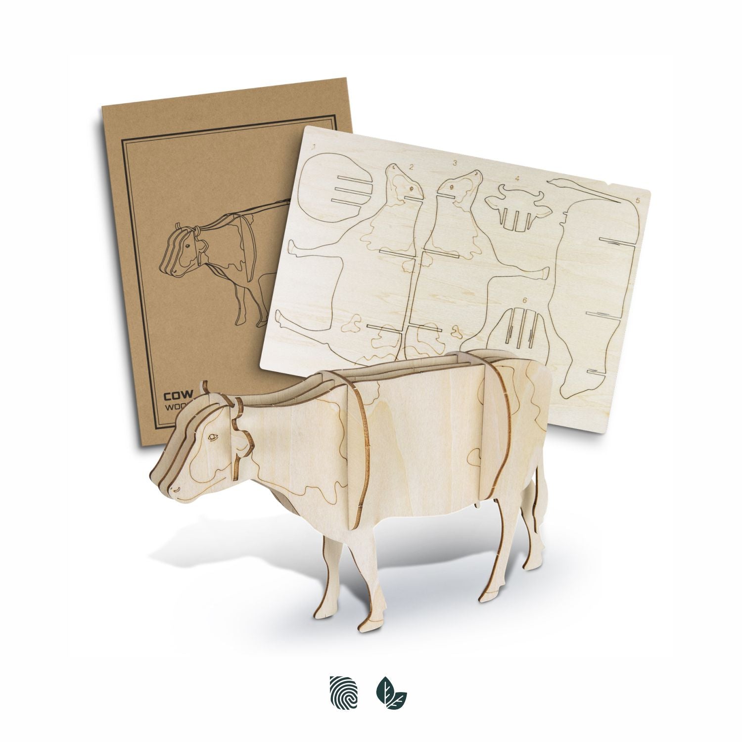 BRANDCRAFT Cow Wooden Model - Simply Merchandise