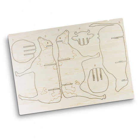 BRANDCRAFT Cow Wooden Model - Simply Merchandise