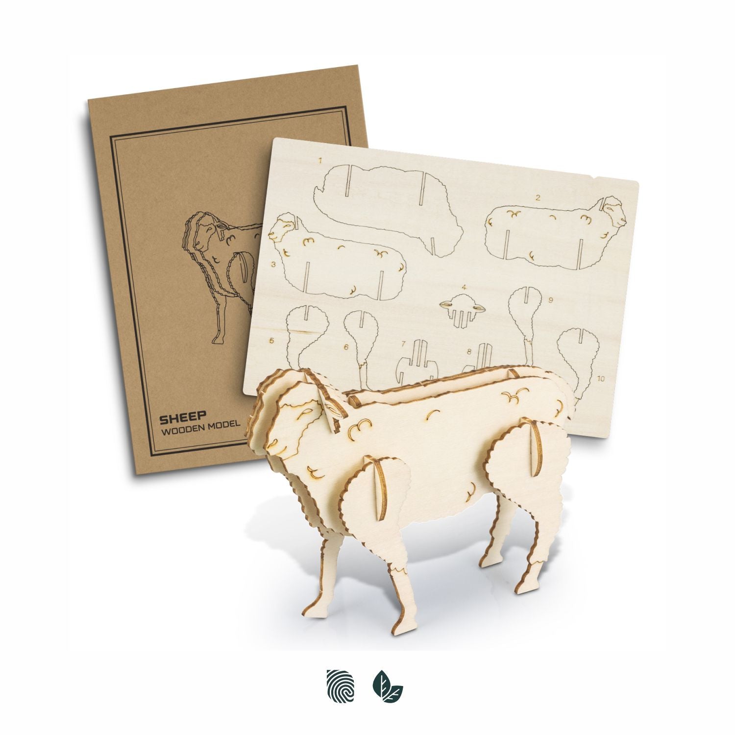 BRANDCRAFT Sheep Wooden Model - Simply Merchandise