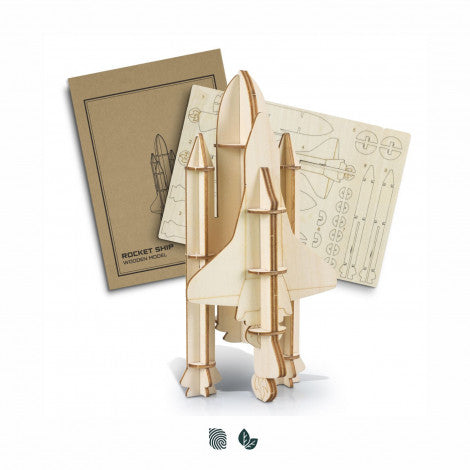 BRANDCRAFT Rocket Ship Wooden Model - Simply Merchandise