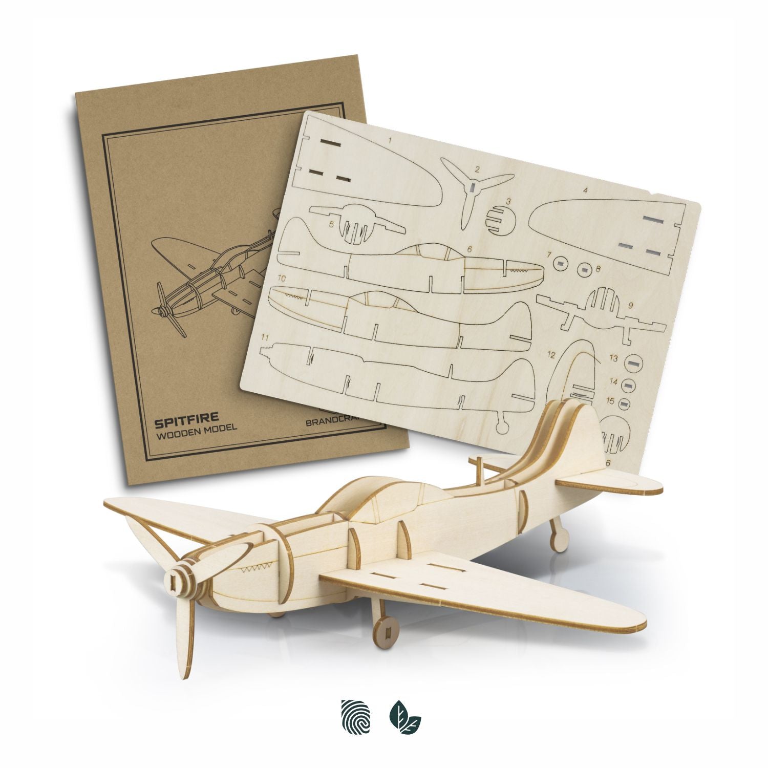 BRANDCRAFT Spitfire Wooden Model - Simply Merchandise