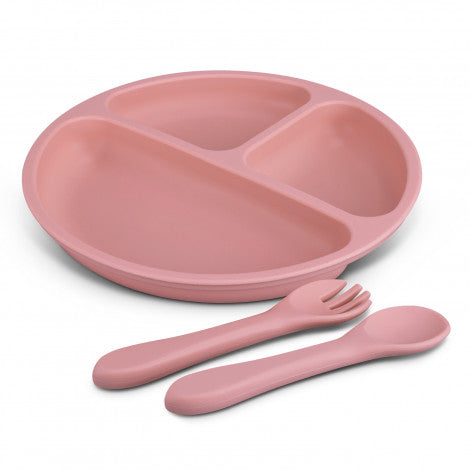 Kids Plate Set with custom branded logo - Simply Merchandise