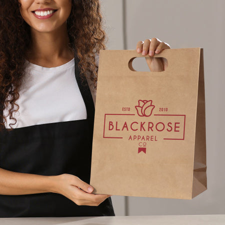 Large Die Cut Paper Bag Portrait - Simply Merchandise