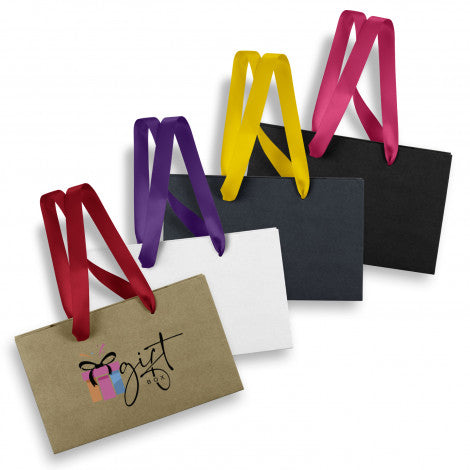 Small Ribbon Handle Paper Bag - Simply Merchandise