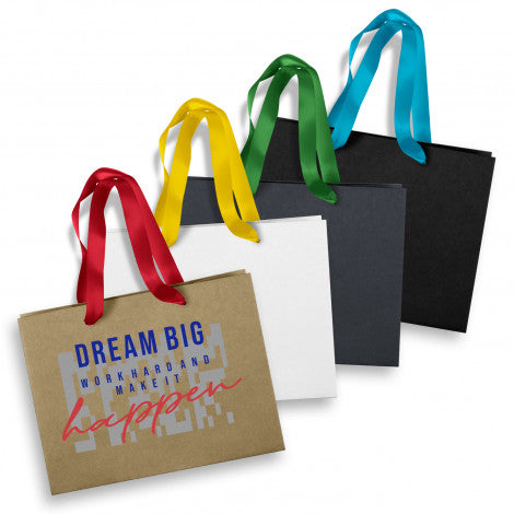 Medium Ribbon Handle Paper Bag - Simply Merchandise