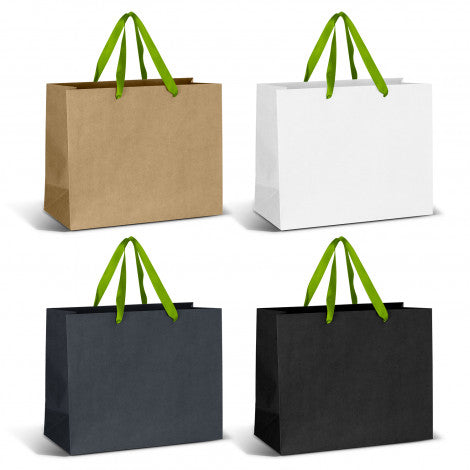 Large Ribbon Handle Paper Bag - Simply Merchandise