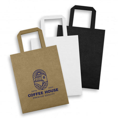 Medium Flat Handle Paper Bag Portrait - Simply Merchandise