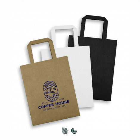 Medium Flat Handle Paper Bag Portrait - Simply Merchandise