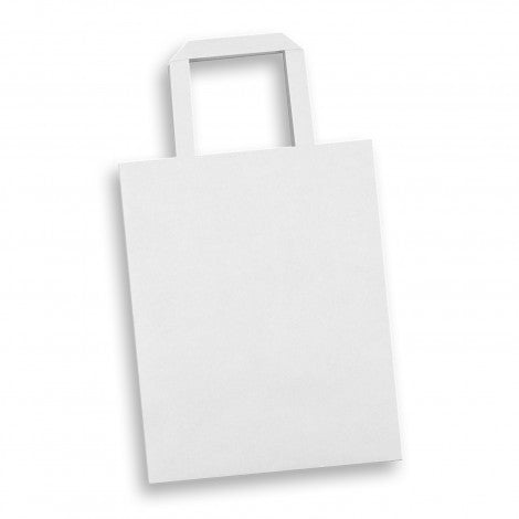 Medium Flat Handle Paper Bag Portrait with custom branded logo - Simply Merchandise