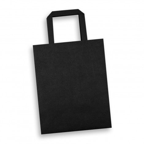 Medium Flat Handle Paper Bag Portrait with custom branded logo - Simply Merchandise
