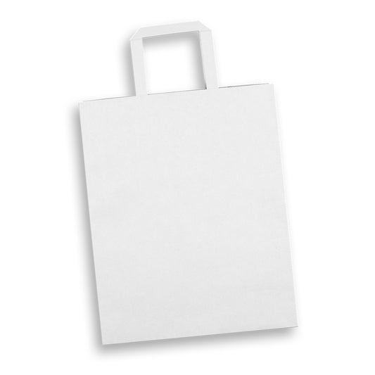 Large Flat Handle Paper Bag Portrait - Simply Merchandise