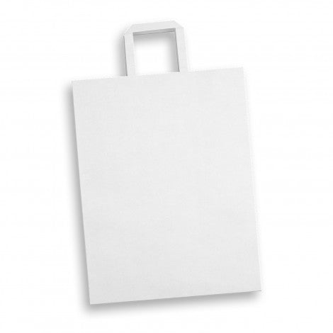 Extra Large Flat Handle Paper Bag Portrait with custom branded logo - Simply Merchandise