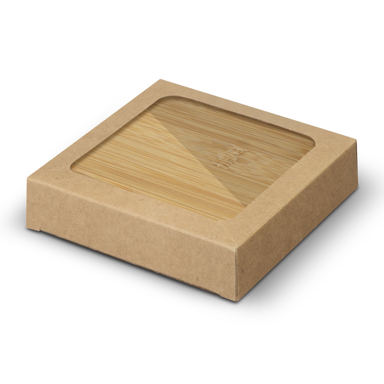 Bamboo Bottle Opener Coaster - Set of 2 - Square - Simply Merchandise