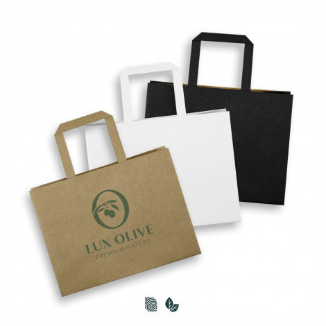 Medium Flat Handle Paper Bag Landscape - Simply Merchandise