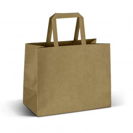 Medium Flat Handle Paper Bag Landscape - Simply Merchandise