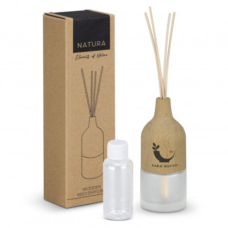 NATURA Wooden Reed Diffuser with custom branded logo - Simply Merchandise