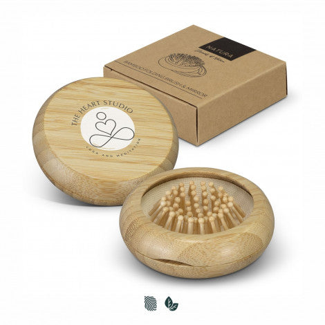 NATURA Bamboo Brush and Mirror - Simply Merchandise