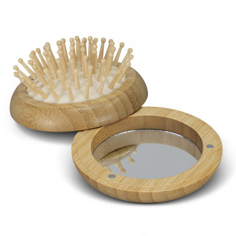 NATURA Bamboo Brush and Mirror - Simply Merchandise