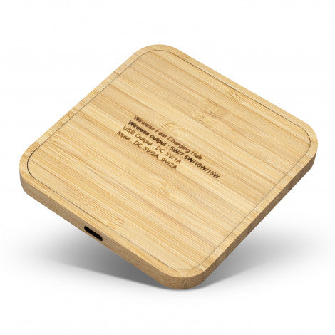 NATURA Bamboo Wireless Fast Charging Hub - Simply Merchandise