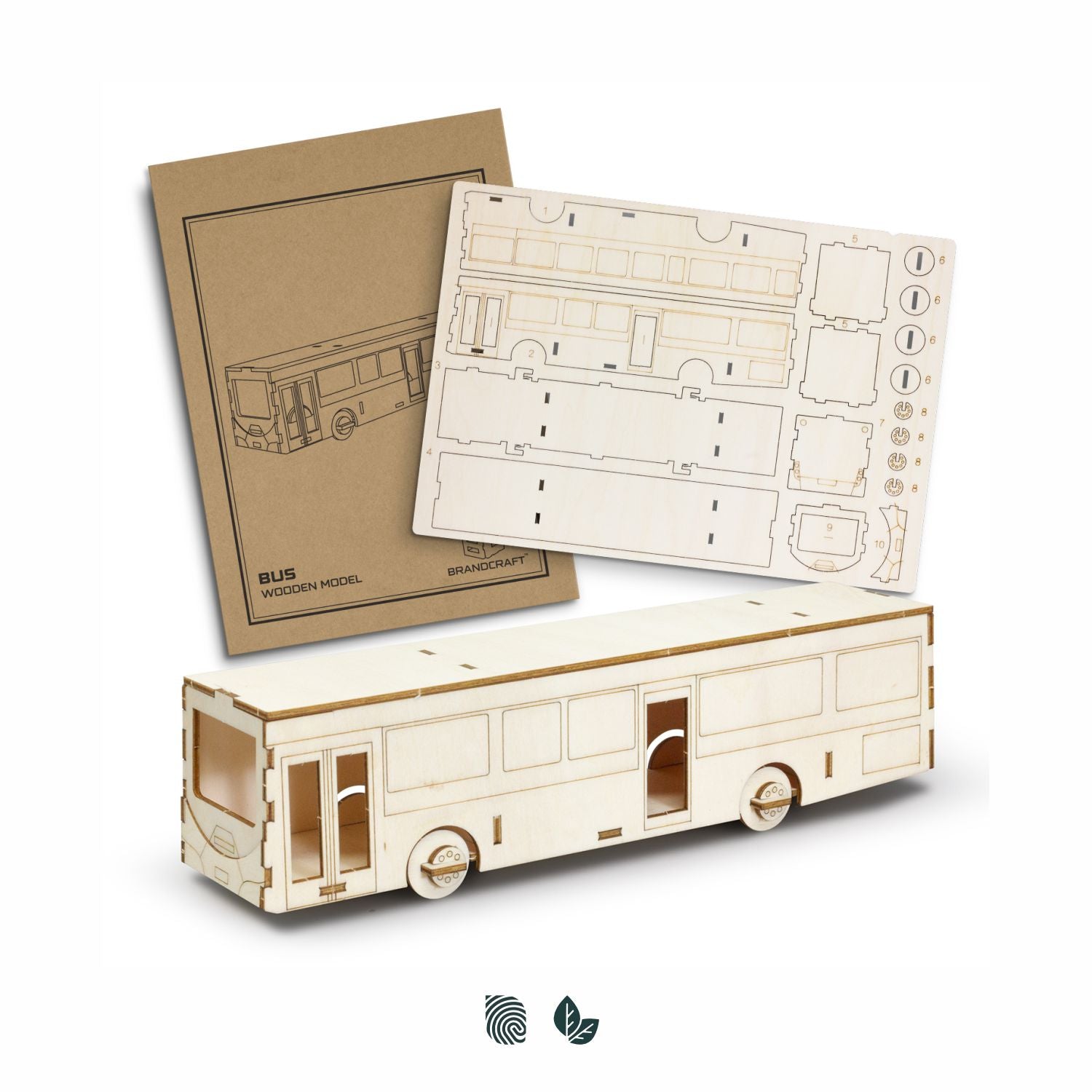 BRANDCRAFT Bus Wooden Model - Simply Merchandise
