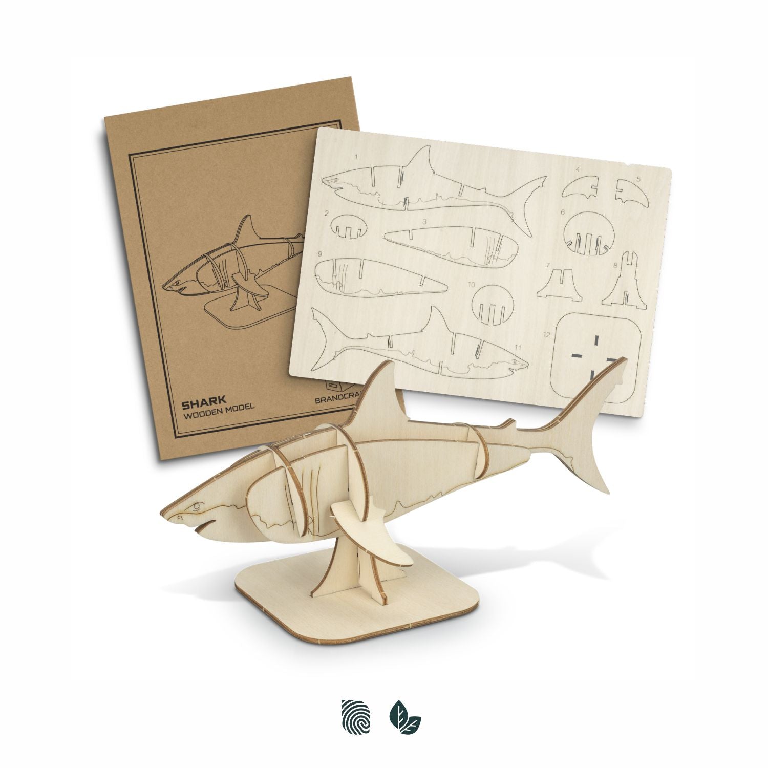BRANDCRAFT Shark Wooden Model - Simply Merchandise