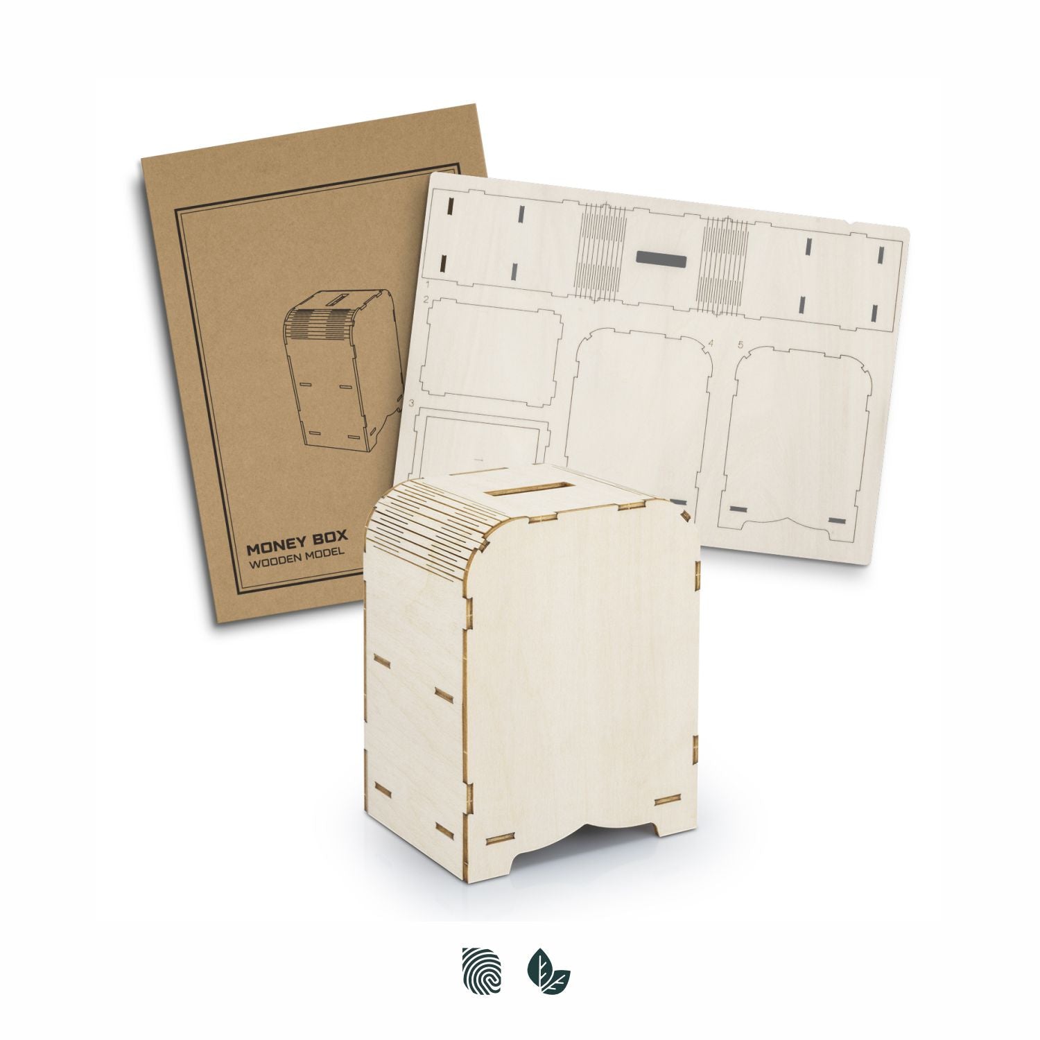 BRANDCRAFT Money Box Wooden Model - Simply Merchandise