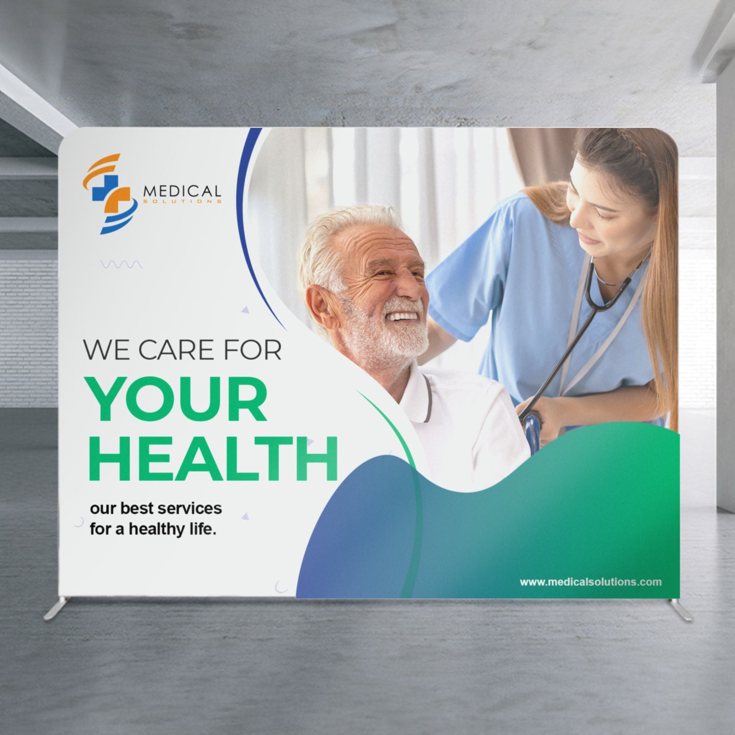 Straight Stretch Media Wall Small - Simply Merchandise