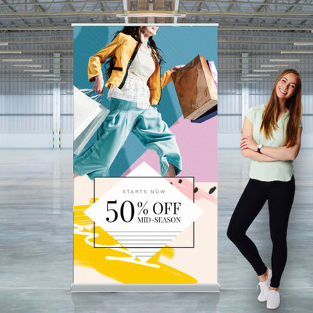 Luxury Pull Up Banner Wide - Simply Merchandise