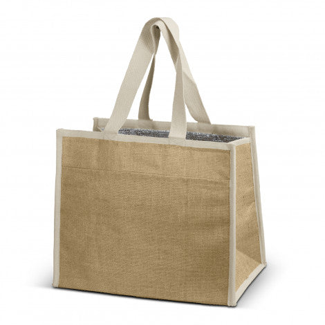 Lumi Jute Cooler Bag with custom branded logo - Simply Merchandise