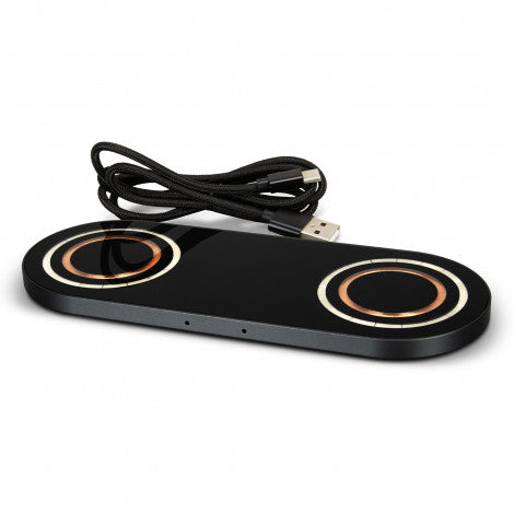 INGENIO Arc Dual Wireless Charger with custom branded logo - Simply Merchandise