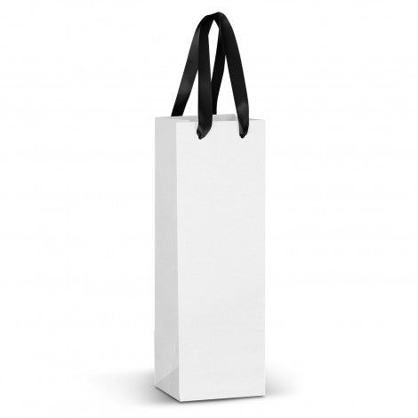 Champagne Ribbon Handle Paper Bag - Full Colour - Simply Merchandise