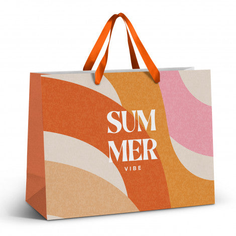 Extra Large Ribbon Handle Paper Bag - Full Colour - Simply Merchandise