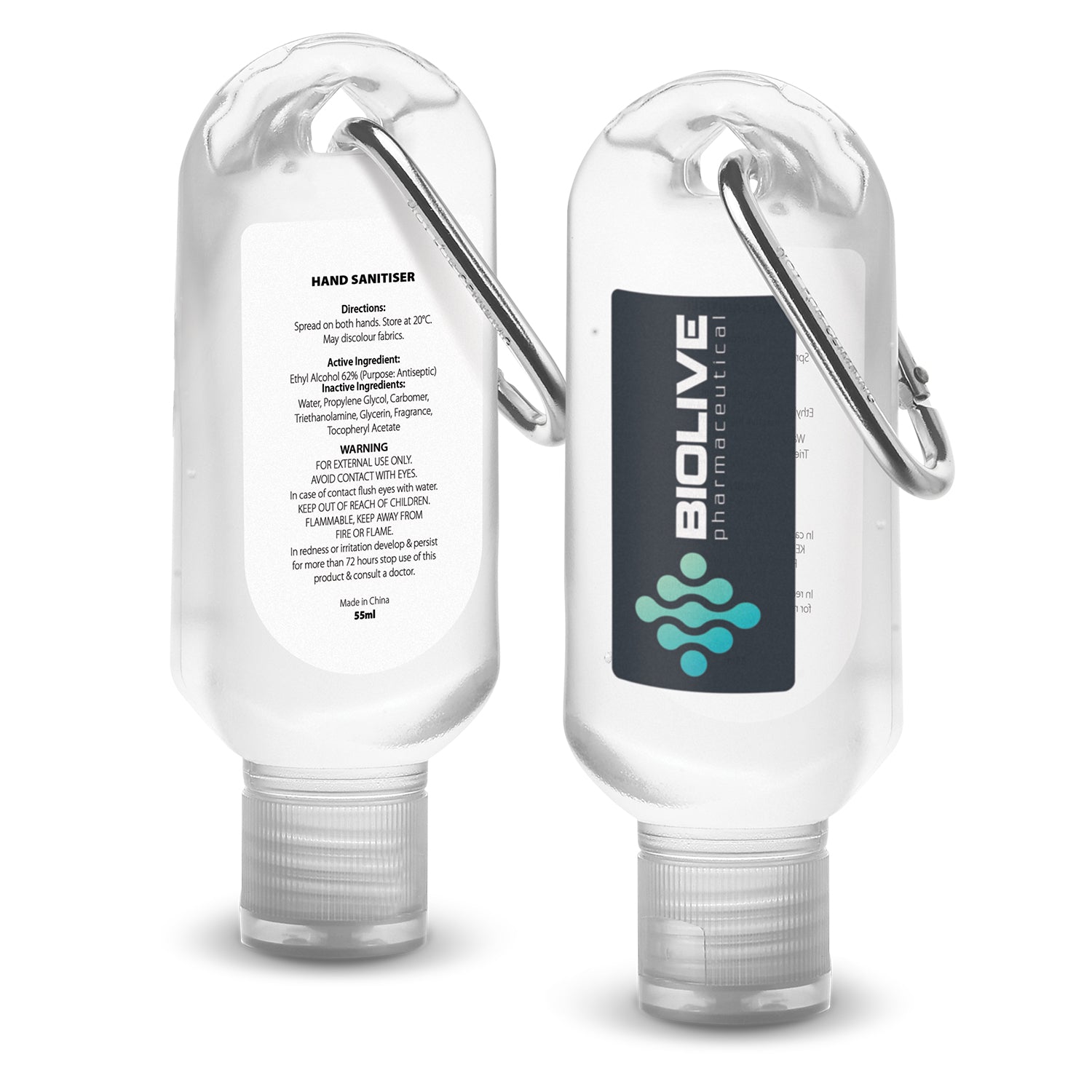 Carabiner Hand Sanitiser 55ml - Simply Merchandise