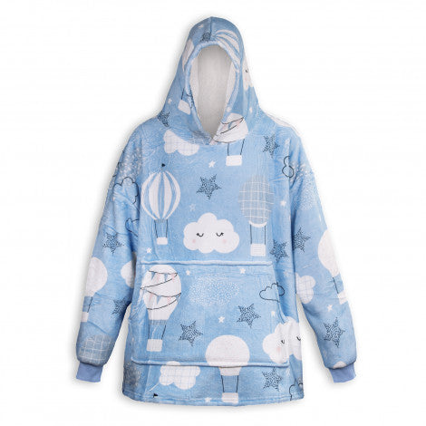 Full Colour Blanket Hoodie with custom branded logo - Simply Merchandise