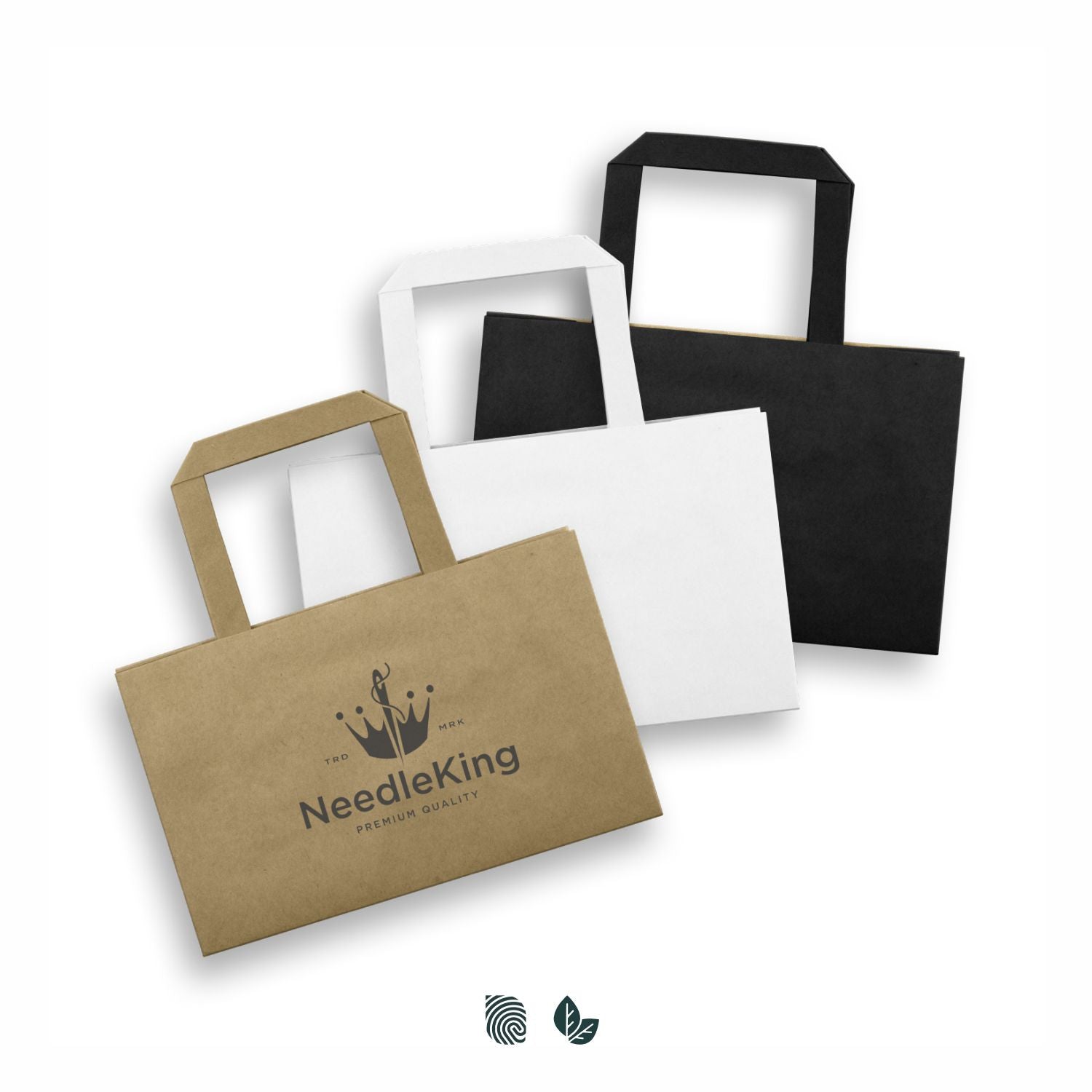 Small Flat Handle Paper Bag Landscape - Simply Merchandise