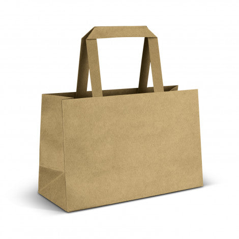 Small Flat Handle Paper Bag Landscape - Simply Merchandise