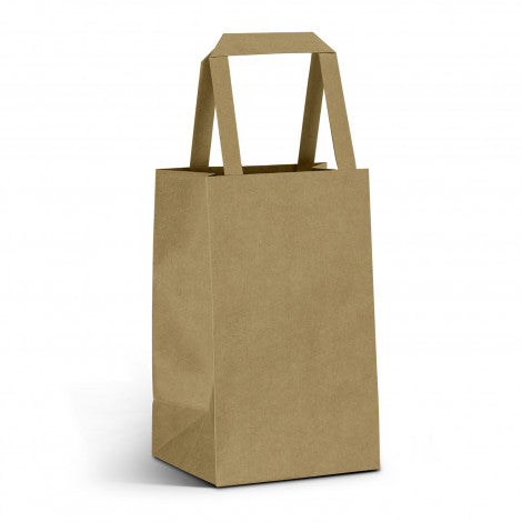 Small Flat Handle Paper Bag Portrait - Simply Merchandise