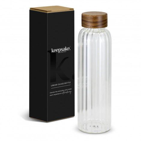 Keepsake Linear Glass Drink Bottle - Simply Merchandise