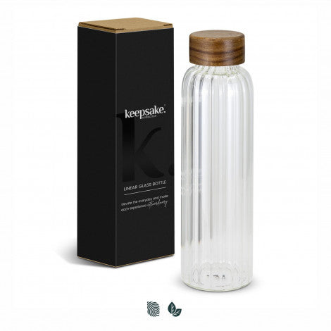 Keepsake Linear Glass Drink Bottle - Simply Merchandise