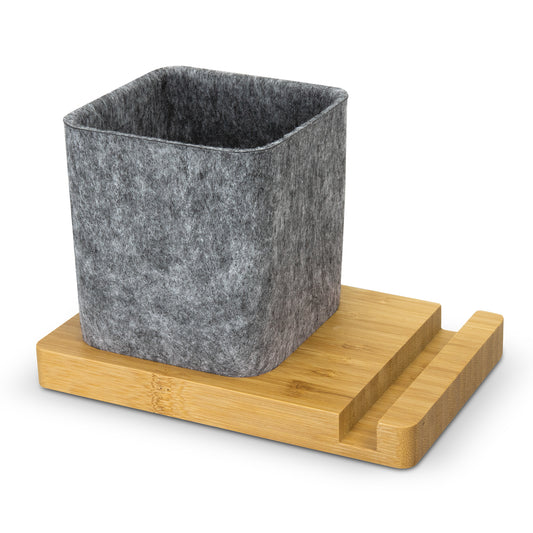 NATURA Bamboo Phone Stand Desk Caddy - Simply Merchandise