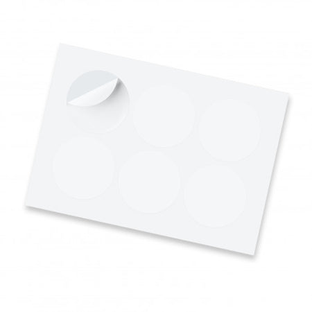 Sticker Sheet 80mm Circle - Gloss - Simply Merchandise