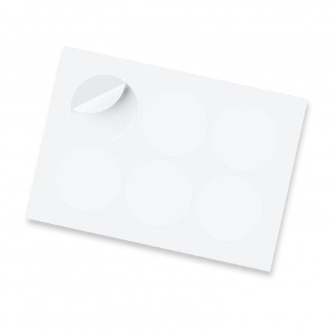 Sticker Sheet 80mm Circle - Gloss - Simply Merchandise