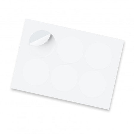 Sticker Sheet 80mm Circle - Gloss - Simply Merchandise
