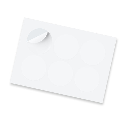 Sticker Sheet 80mm Circle - Gloss - Simply Merchandise