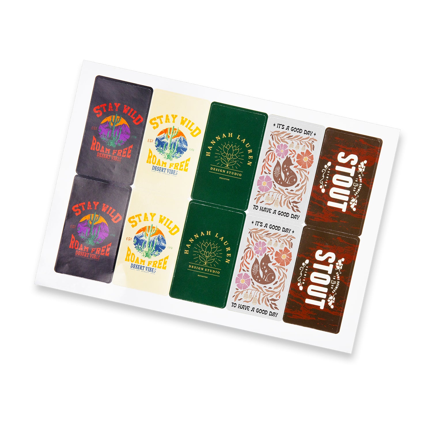 Sticker Sheet 88 x 50mm Rectangle - Gloss - Simply Merchandise
