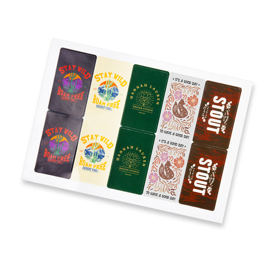 Sticker Sheet 88 x 50mm Rectangle - Gloss - Simply Merchandise