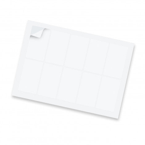 Sticker Sheet 88 x 50mm Rectangle - Gloss - Simply Merchandise