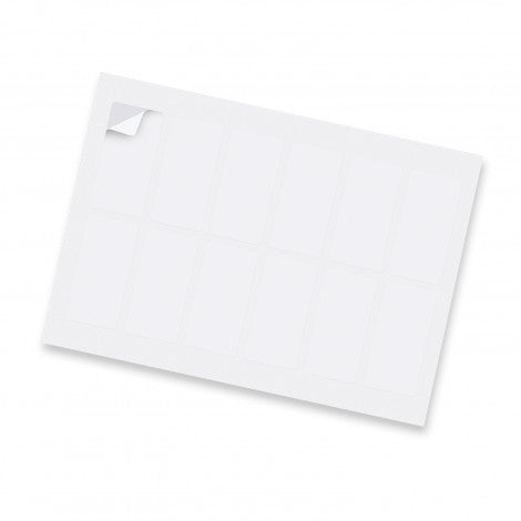 Sticker Sheet 40 x 80mm Rectangle - Matte - Simply Merchandise
