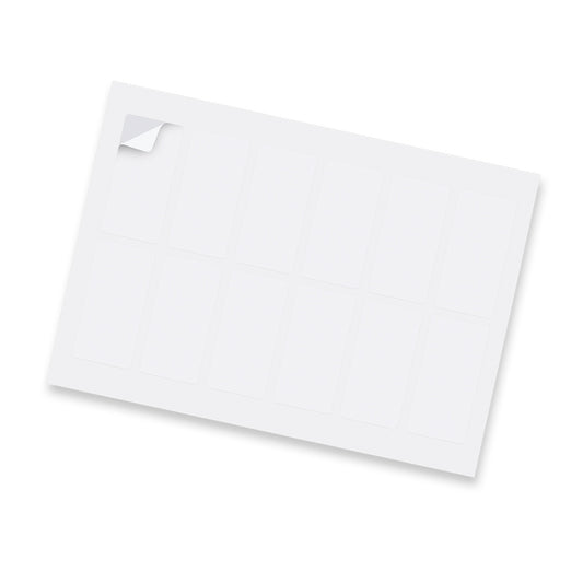 Sticker Sheet 40 x 80mm Rectangle - Matte - Simply Merchandise